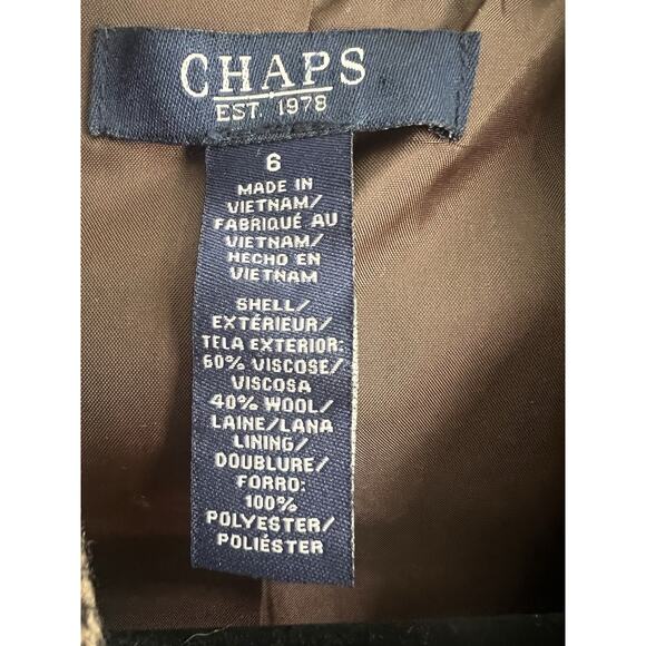 CHAPS Vintage Herringbone Wool Blend Equestrian Blazer Jacket - Picture 9 of 13